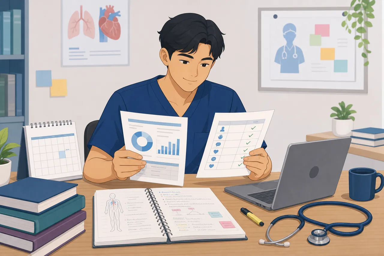 Ilustrasi retaker UKMPPD 2026 mengevaluasi gap CBT dan OSCE untuk rencana remediasi